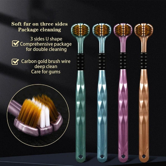 3 SIDED TOOTH BRUSH (BUY 2 GET 2 FREE)